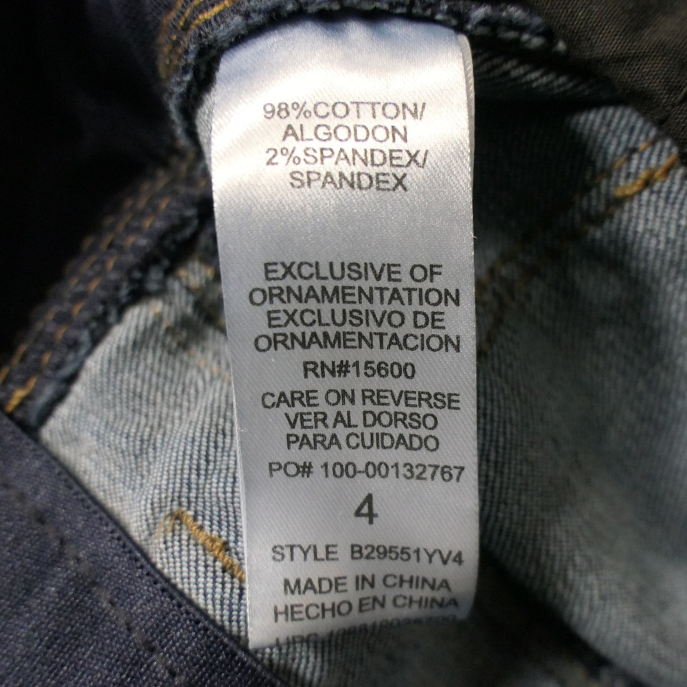 Democracy Womens Jeans 4 Blue Absolution Straight Leg Boho Edgy Raw Hem Slit - Picture 3 of 9